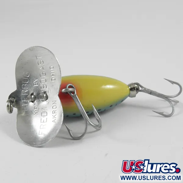 Vintage   Fred Arbogast Jitterbug , 1/4oz Perch fishing lure #3079
