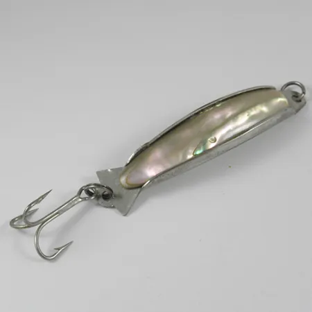 Vintage Compac, 2/5oz Nickel / Pearl fishing spoon #3091