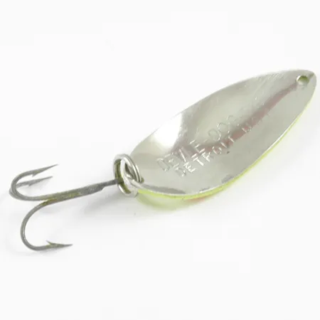 Vintage Eppinger Dardevle Devle Dog 7700, 1/2oz Yellow / Red / Nickel fishing spoon #3095