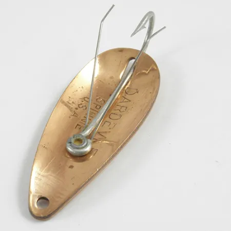 Vintage Eppinger Weedless Dardevle Spinnie, 1/3oz Copper fishing spoon #3096