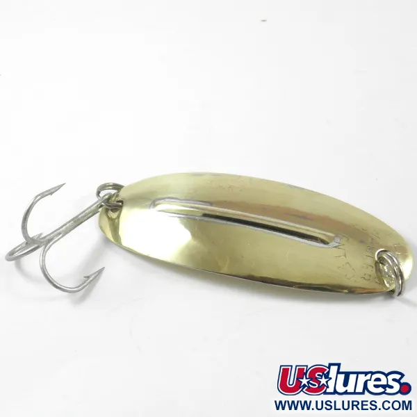 Vintage Williams Wabler W50, 1/2oz Gold fishing spoon #3112