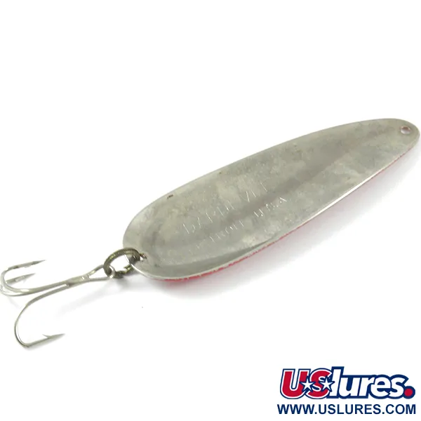 Vintage  Eppinger Dardevle, 1oz White / Red / Nickel fishing spoon #3113
