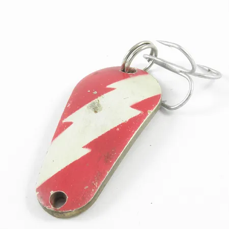 Vintage Other Boyle's Sunbeam Delux Wobbler , 1/3oz Red / White / Brass fishing spoon #3122