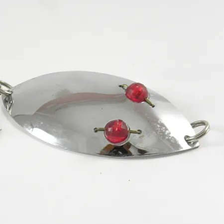 Vintage Compac Red Eye Wigglers, 1oz Nickel / Red Eyes fishing spoon #3128
