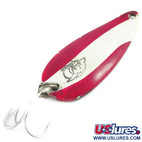 Vintage  Eppinger Dardevle Spinnie, 1/3oz Red / White / Nickel fishing spoon #3132