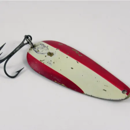 Vintage Eppinger Dardevle Dardevlet , 3/4oz Red / White / Brass fishing spoon #3133