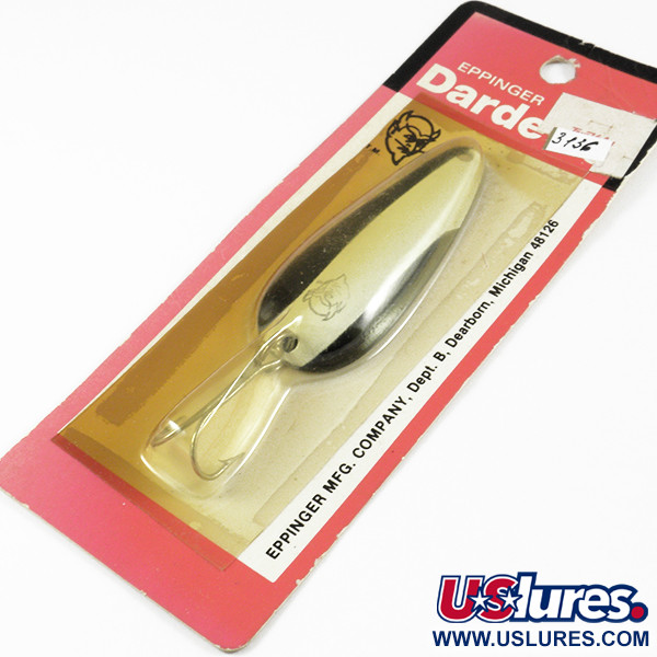  Eppinger Dardevle Imp, 2/5oz Black / White / Nickel fishing spoon #3136