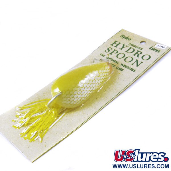  Hydro Lures Weedless Hydro Spoon, 3/5oz Yellow fishing spoon #3140