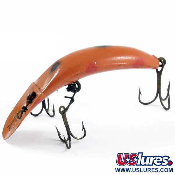 Vintage  Helin Tackle FlatFish X5, 3/16oz Red / Black fishing lure #3148