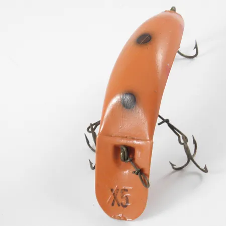 Vintage Helin Tackle FlatFish X5, 3/16oz Red / Black fishing lure #3148