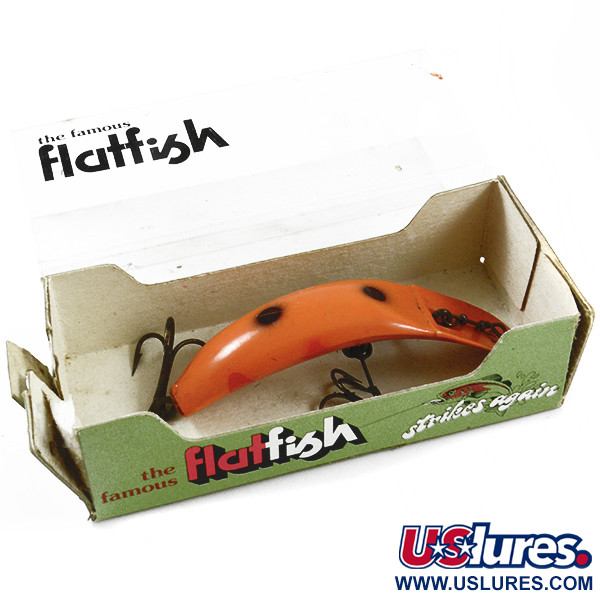 Vintage Helin Tackle FlatFish X5, 3/16oz Red / Black fishing lure