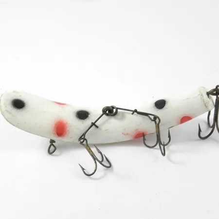 Vintage Yakima Bait Worden Flatfish, 1/3oz White / Red / Black fishing lure #3149