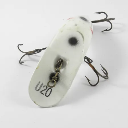 Vintage Yakima Bait Worden Flatfish, 1/3oz White / Red / Black fishing lure #3149