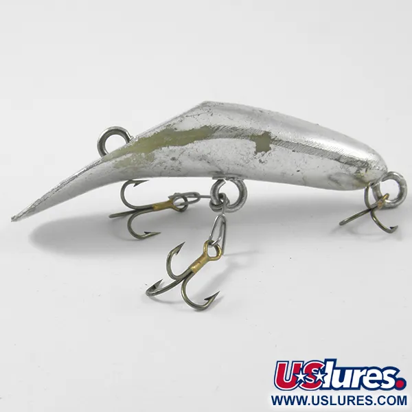 Vintage  Yakima Bait Worden's Lures Flatfish, 1/8oz Silver fishing lure #3150