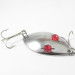 Vintage  Hofschneider Red Eye Wiggler, 1oz Nickel / Red Eyes fishing spoon #3157