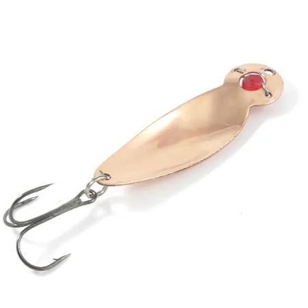 Vintage One Eye Wiggler Lucky Strike, 1/2oz Copper / Red Eye fishing spoon #3160
