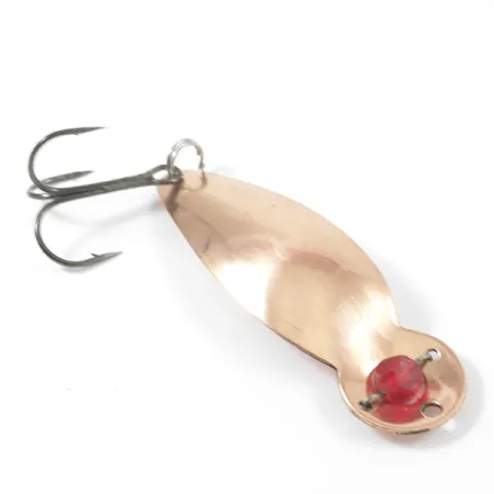 Vintage One Eye Wiggler Lucky Strike, 1/2oz Copper / Red Eye fishing spoon #3160