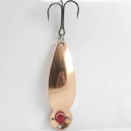 Vintage One Eye Wiggler Lucky Strike, 1/2oz Copper / Red Eye fishing spoon #3160