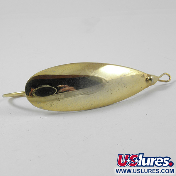 Vintage   Weedless Johnson Silver Minnow, 1/3oz Gold fishing spoon #3161