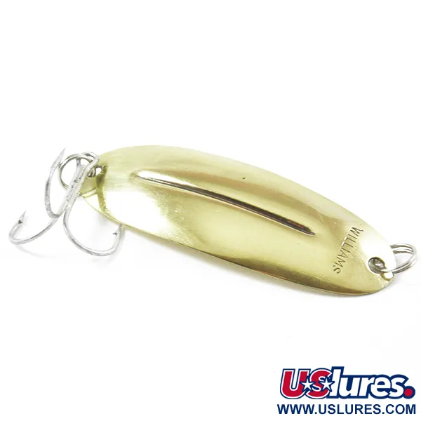 Vintage Williams Wabler W55 Lite, 1/4oz Gold fishing spoon #3165