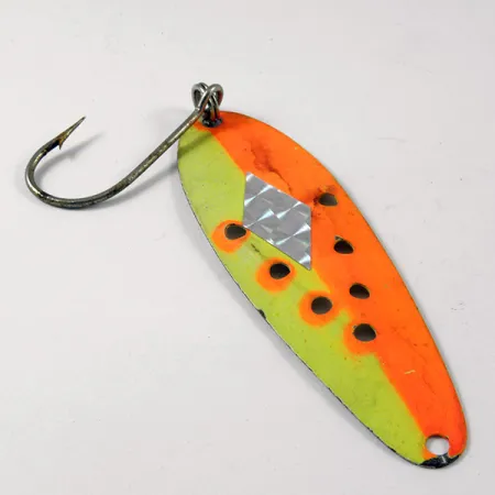 Vintage Heddon Sculpin UV, 1/4oz  UV Glow in UV light, Fluorescent fishing spoon #3195