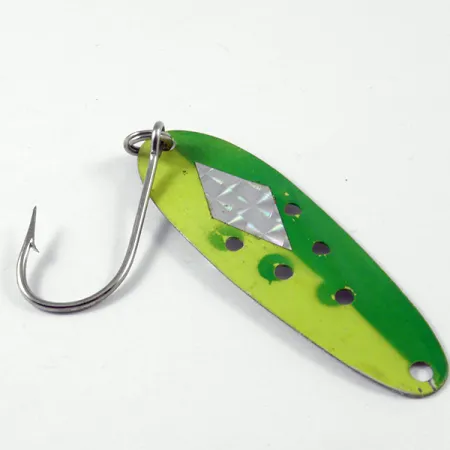 Vintage Heddon Sculpin UV, 3/16oz UV Glow in UV light, Fluorescent fishing spoon #3196