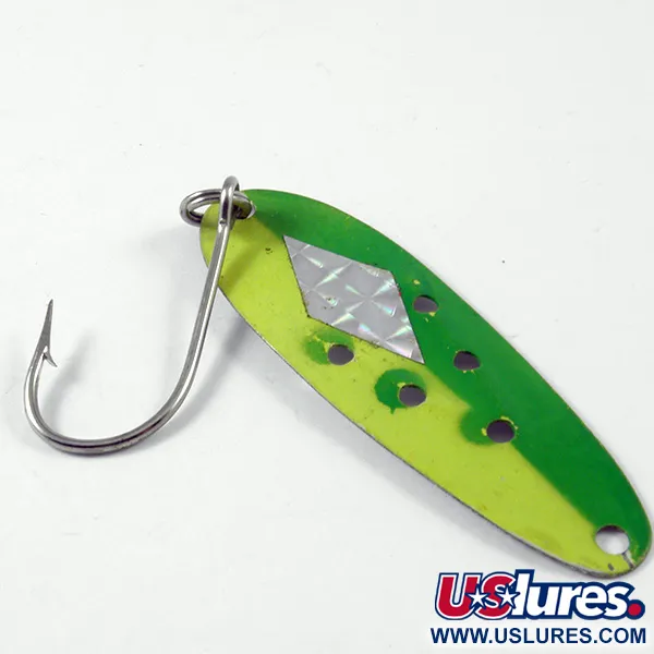 Vintage   Heddon Sculpin UV, 3/16oz UV Glow in UV light, Fluorescent fishing spoon #3196