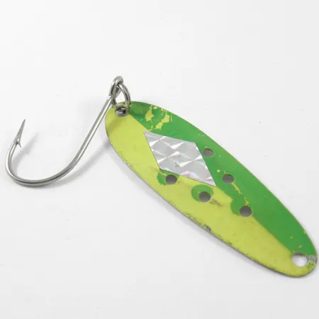 Vintage Heddon Sculpin UV, 3/16oz UV Glow in UV light, Fluorescent fishing spoon #3199