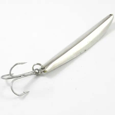 Vintage Bay de Noc Swedish pimple, 1oz Nickel / Rainbow Purple fishing spoon #3202