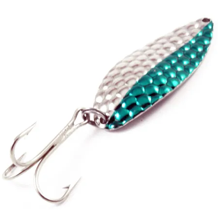 Vintage Acme Little Cleo, 3/4oz Nickel / Green fishing spoon #3203