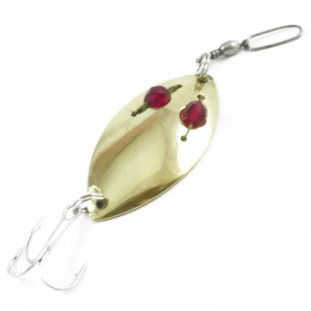 Vintage Hofschneider Red Eye junior, 2/5oz Gold / Red Eyes fishing spoon #3216