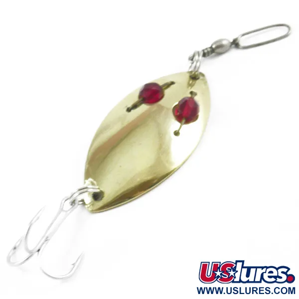 Vintage Hofschneider Red Eye junior, 2/5oz Gold / Red Eyes fishing spoon #3216