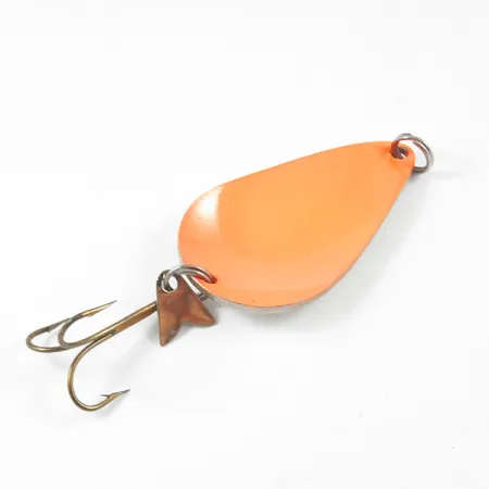Vintage Acme K.O. Wobbler, 3/4oz Nickel / Orange fishing spoon #3226