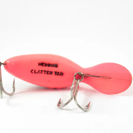 Vintage Heddon Tadpolly Clatter Tad, 1/3oz Tiger Red / Black fishing lure #3229