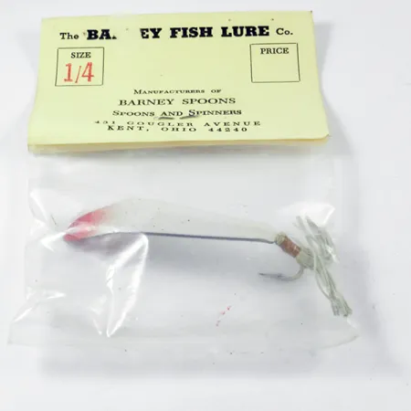 Weedless Barney Spoons, 1/4oz Red / White fishing spoon #3231