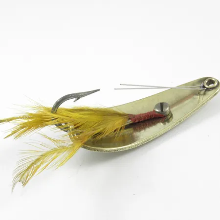 Vintage Vintage Weezel Rex Weedless Spoon, 2/5oz Brass fishing spoon #3237