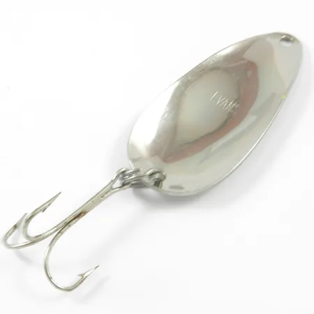 Vintage Glen Evans Evans, 3/4oz Rainbow Nickel fishing spoon #3247