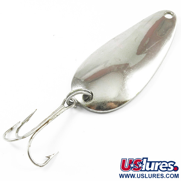 Vintage  Glen Evans Evans, 3/4oz Rainbow Nickel fishing spoon #3247