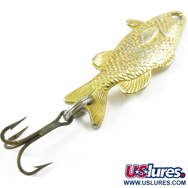 Vintage  Unknown Flash Fish, 1/8oz Gold fishing spoon #3253