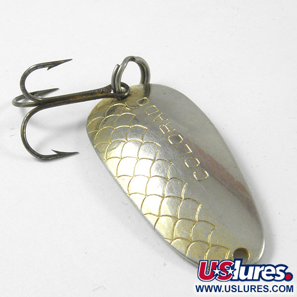 Vintage   Thomas Colorado 3265, 1/4oz Gold / Nickel fishing spoon #3265