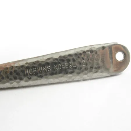 Vintage Hopkins No=Eql hammerd, 1/2oz Hammered Nickel fishing spoon #3270