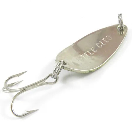Vintage Seneca Little Cleo, 1/8oz Frog / Nickel fishing spoon #3273