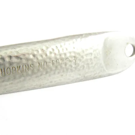 Vintage Hopkins No=Eql hammerd 3, 1 1/4oz Hammered Nickel fishing spoon #3285