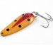 Vintage  Eppinger Dardevle Rok't Imp, 3/4oz Orange / Black / Red / Nickel fishing spoon #3292