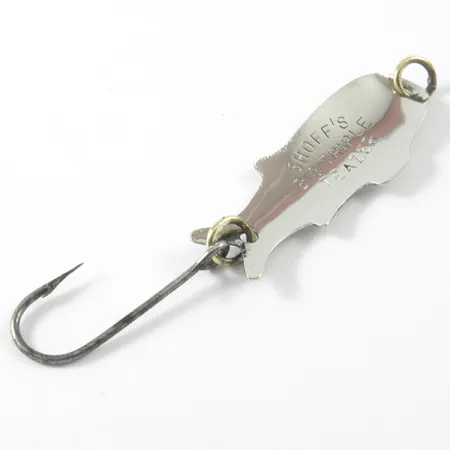 Vintage Shoff's Big Tripple Teazer, 3/32oz Nickel fishing spoon #3295