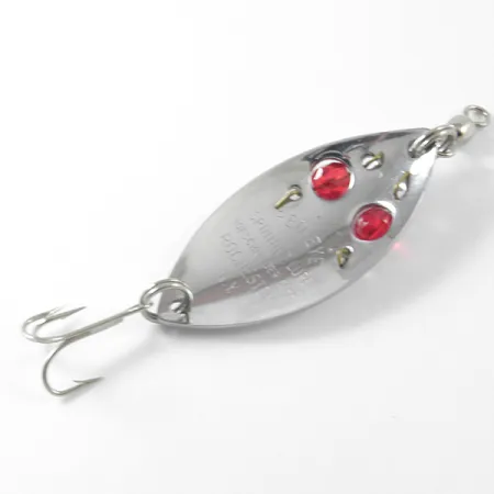 Vintage Hofschneider Red Eye junior, 1/4oz Nickel fishing spoon #3301