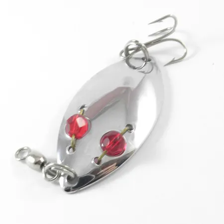 Vintage Hofschneider Red Eye junior, 1/4oz Nickel fishing spoon #3301