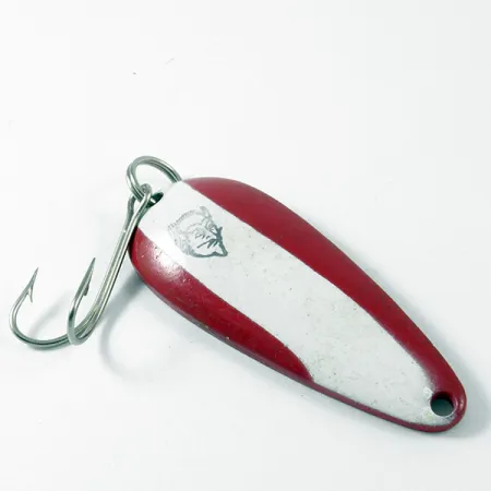 Vintage Eppinger Dardevle Rok't Imp, 3/4oz Red / White / Nickel fishing spoon #3309