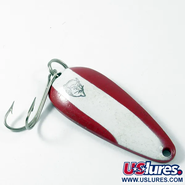 Vintage Eppinger Dardevle Rok't Imp, 3/4oz Red / White / Nickel fishing spoon #3309