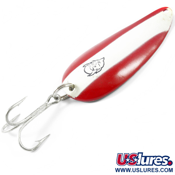 Vintage  Eppinger Dardevle Dardevlet , 3/4oz Red / White / Nickel fishing spoon #3310